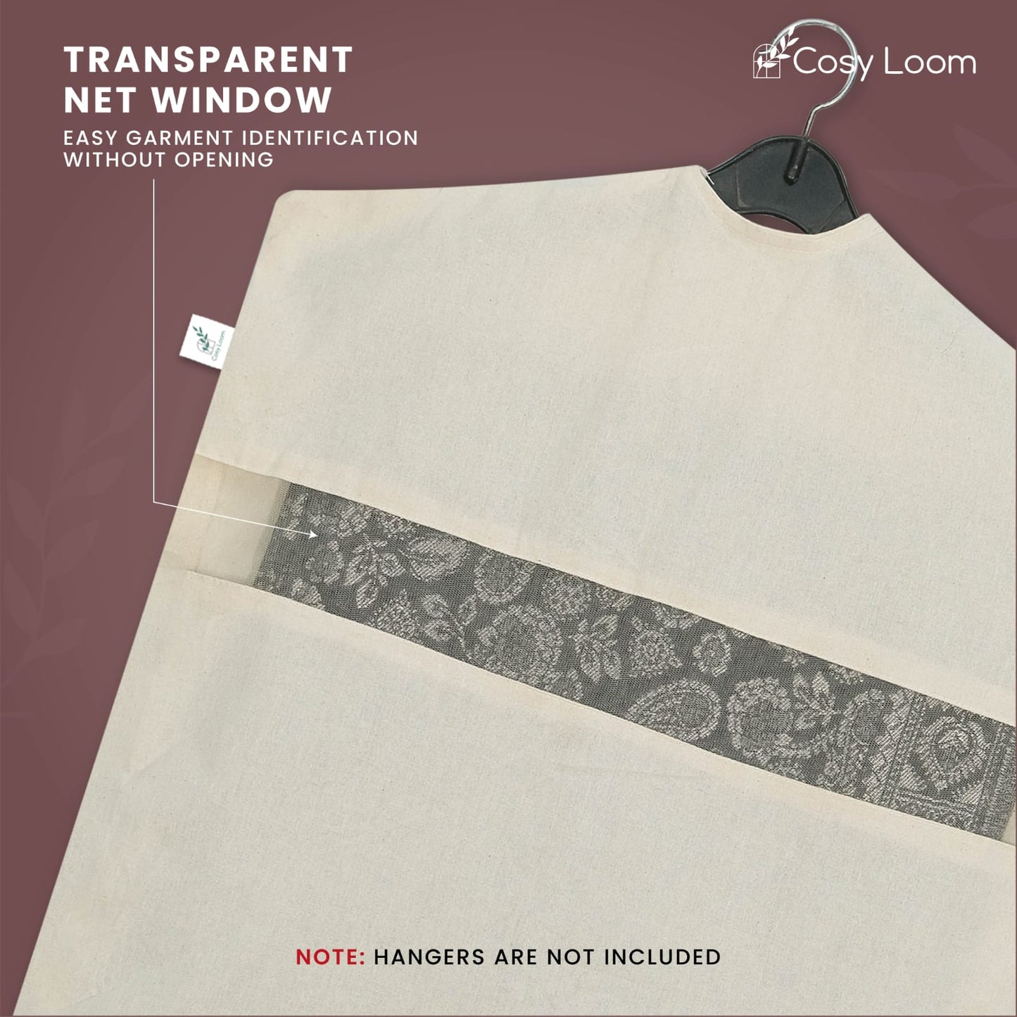 multipurpose hanging garment cover for suits, blazers, jackets & lehengas