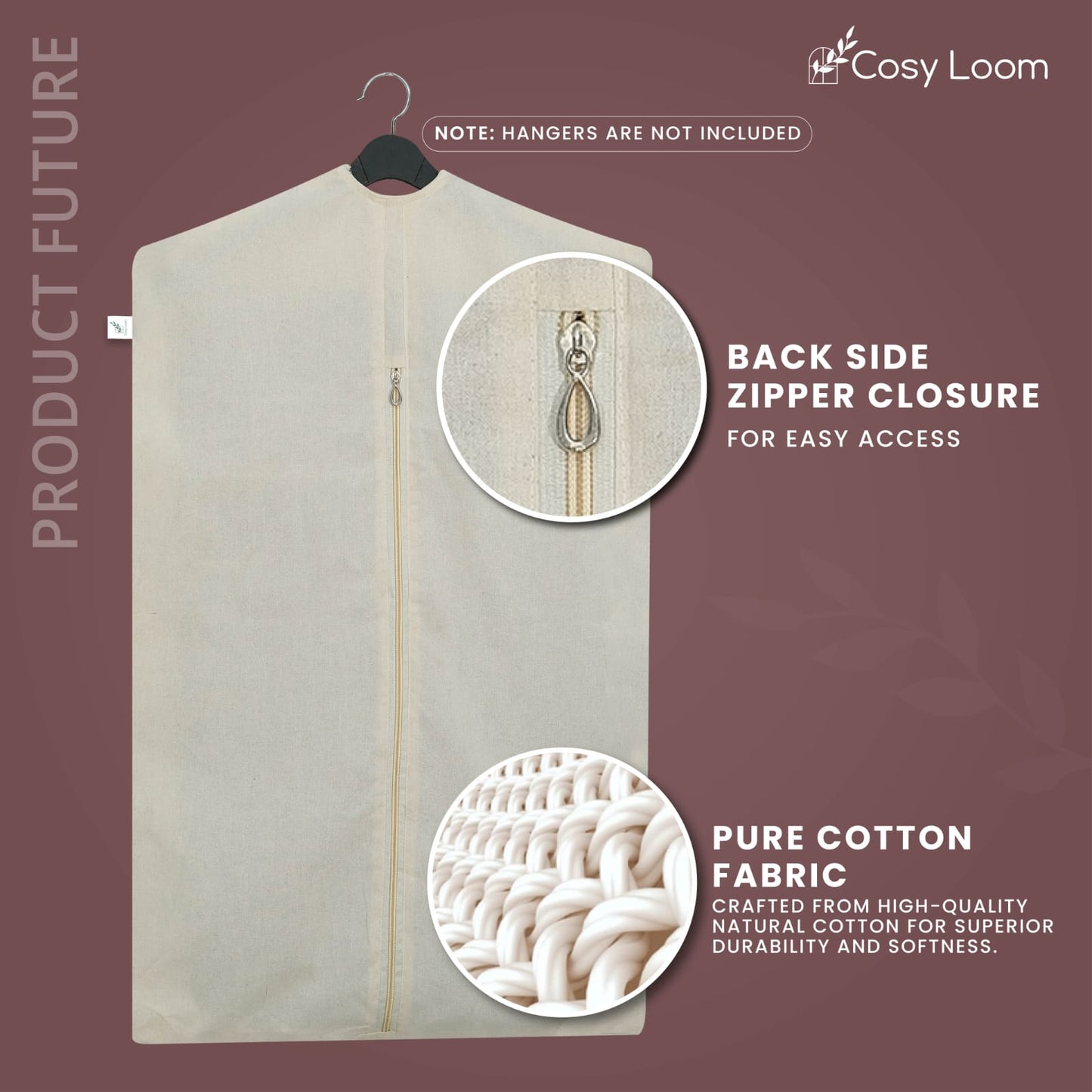 multipurpose hanging garment cover for suits, blazers, jackets & lehengas