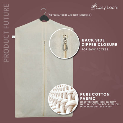 Multipurpose Hanging Garment Cover for Suits, Blazers, Jackets & Lehengas