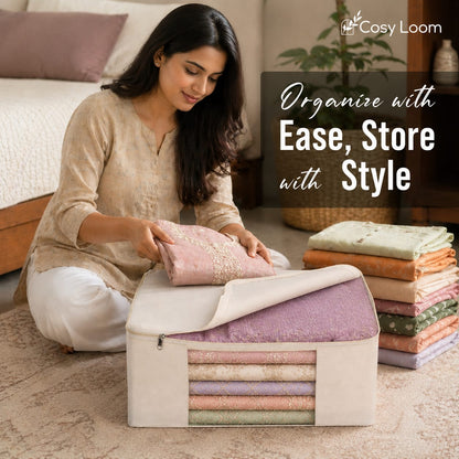 Premium Saree Storage Cover Set (Pack of 3)