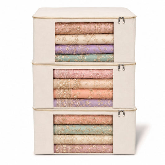 Premium Saree Storage Cover Set (Pack of 3)
