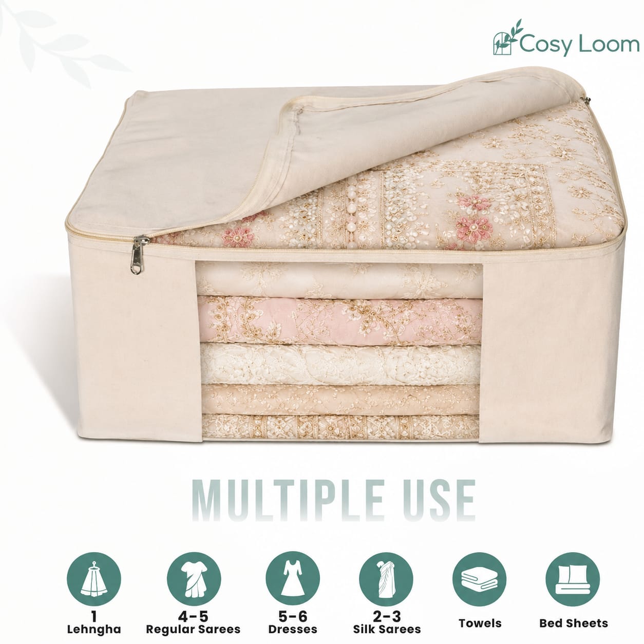 premium saree storage cover set (pack of 3)