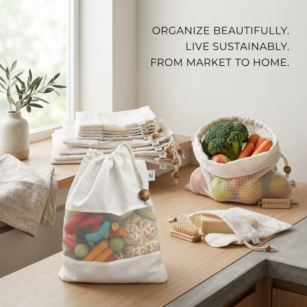 premium multi-purpose mesh storage bag set