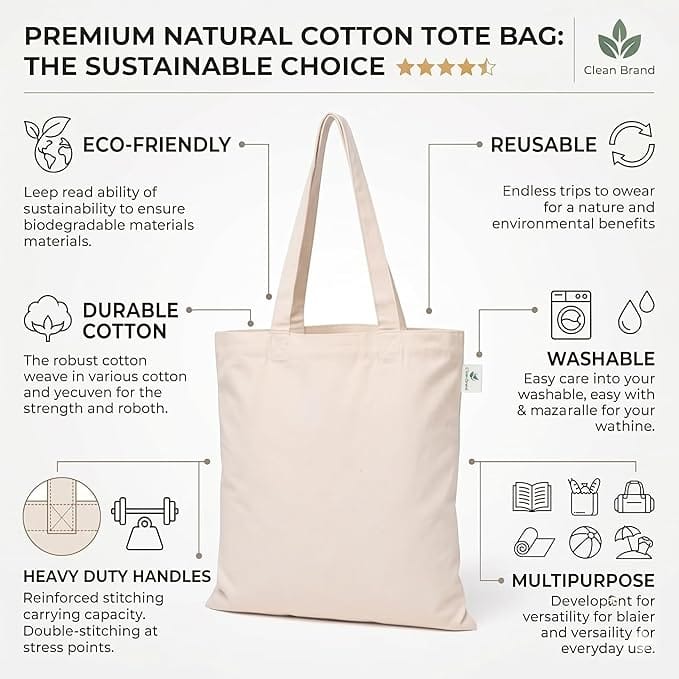 premium cotton tote bag (pack of 2)