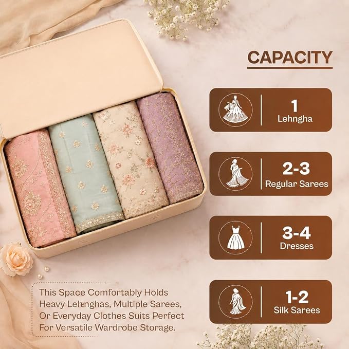 premium cotton saree storage box